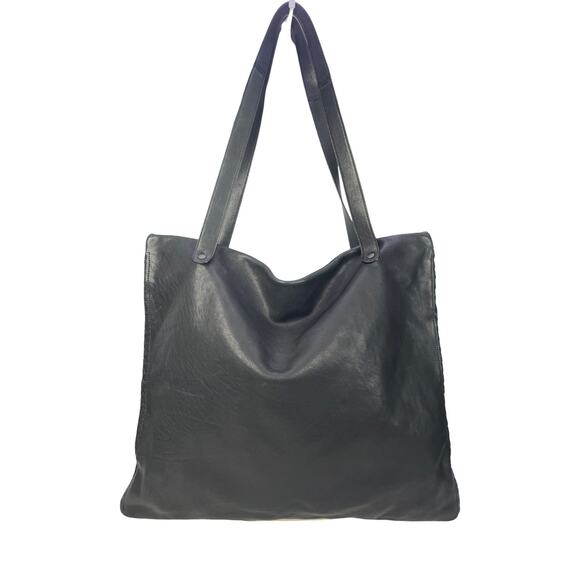 Bottega Veneta Black Leather Woven Intrecciato Tote Bag Made in Italy Unisex - Picture 4 of 16